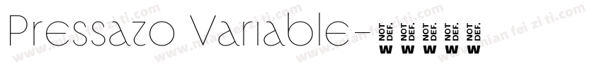 Pressato Variable字体转换